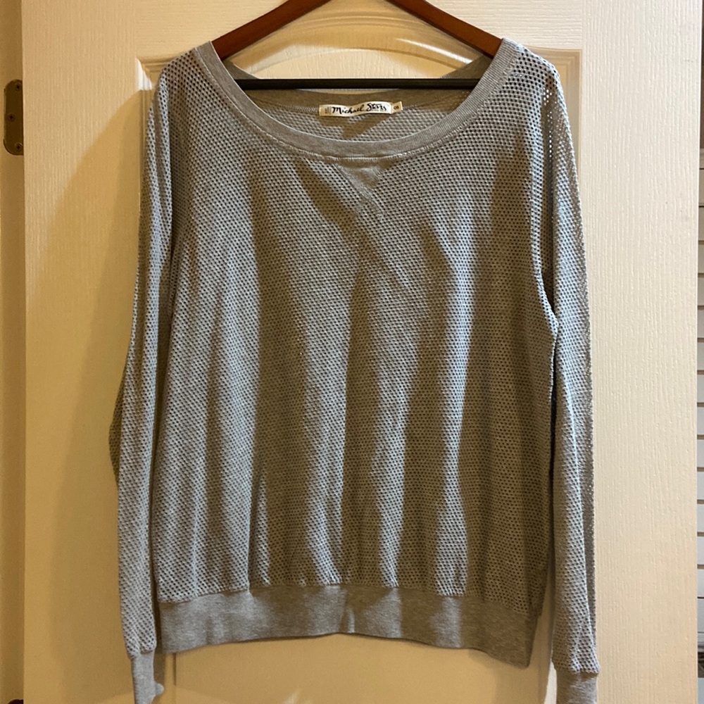 Michael Stars Mesh Crew Neck Sweater